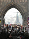 Crowd on the Charles Bridge