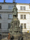Statue at the end of the Charles Bridge